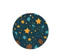 YYHWHJDE Ambientadores de coche de forma redonda con estampado de estrellas y feliz día del padre, paquete de seis tarjetas perfumadas para colgar en el armario, baño, decoración interior del coche
