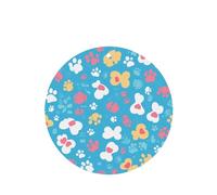 YYHWHJDE Ambientadores de coche de forma redonda con estampado de huellas de huesos, de perro, paquete de seis unidades: tarjetas perfumadas colgantes para armario, baño, decoración interior de coche
