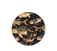 YYHWHJDE Ambientadores de coche de forma redonda con estampado de peces de hueso de EE. UU., paquete de seis tarjetas: tarjetas perfumadas colgantes para armario, baño, decoración interior del coche