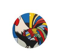 YYHWHJDE Ambientadores de coche de forma redonda con estampado de pollo, de la Edad Media, paquete de seis tarjetas: tarjetas perfumadas colgantes para armario, baño, decoración interior de coche