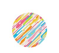 YYHWHJDE Ambientadores de coche de forma redonda con estampado de rayas de color arco iris, paquete de seis tarjetas: tarjetas perfumadas colgantes para armario, baño, decoración interior del coche