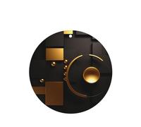 YYHWHJDE Ambientadores de coche de forma redonda con impresión de fondo negro y dorado, paquete de seis tarjetas: tarjetas perfumadas colgantes para armario, baño, decoración interior de coche