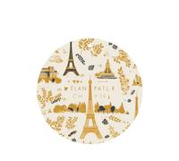 YYHWHJDE Ambientadores de coche de forma redonda con impresión de la Torre Eiffel de París, paquete de seis tarjetas: tarjetas perfumadas colgantes para armario, baño, decoración interior del coche
