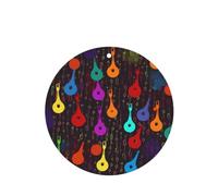 YYHWHJDE Ambientadores de coche de forma redonda con impresión de música pentatónica colorida, paquete de seis tarjetas: tarjetas perfumadas colgantes para armario, baño, decoración interior de coche