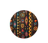 YYHWHJDE Ambientadores de coche de forma redonda con impresión de textura étnica tribal africana, paquete de seis tarjetas: tarjetas perfumadas colgantes para armario, baño, decoración interior del