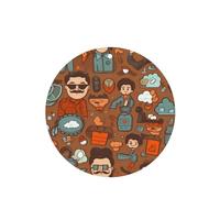 YYHWHJDE Ambientadores de coche de forma redonda con impresión del día del padre, paquete de seis tarjetas: tarjetas perfumadas colgantes para armario, baño, decoración interior del coche