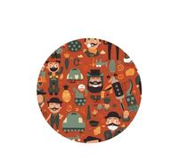 YYHWHJDE Ambientadores de coche de forma redonda con impresión feliz del día del padre, paquete de seis tarjetas: tarjetas perfumadas colgantes para armario, baño, decoración interior del coche