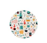 YYHWHJDE Ambientadores de coche de forma redonda con impresión química, paquete de seis tarjetas perfumadas para colgar en el armario, baño, decoración interior del coche