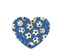 YYHWHJDE Ambientadores de coche en forma de corazón con diseño de balón deportivo de fútbol, paquete de seis tarjetas perfumadas para colgar en el armario, baño, decoración interior del coche