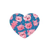 YYHWHJDE Ambientadores de coche en forma de corazón con estampado de cerdo rosa con diseño de sonrisa de cerdo rosa, paquete de seis tarjetas perfumadas para colgar en el armario, baño, decoración