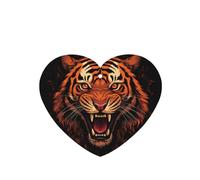 YYHWHJDE Ambientadores de coche en forma de corazón con estampado de leopardo y tigre naranja, paquete de seis tarjetas: tarjetas perfumadas colgantes para armario, baño, decoración interior del coche