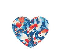 YYHWHJDE Ambientadores de coche en forma de corazón con estampado de pez volador de cártamo, paquete de seis unidades: tarjetas perfumadas colgantes para armario, baño, decoración interior del coche