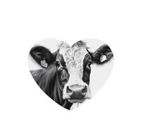 YYHWHJDE Ambientadores de coche en forma de corazón con estampado de vaca en blanco y negro, paquete de seis unidades: tarjetas perfumadas colgantes para armario, baño, decoración interior de coche