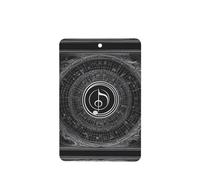 YYHWHJDE Ambientadores de coche rectangulares con imagen de música pentatónica negra, paquete de 4: tarjetas perfumadas colgantes para dormitorio, baño, decoración interior de coche