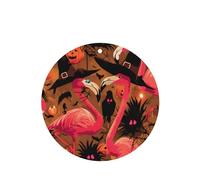 YYHWHJDE Ambientadores de Halloween con diseño de sombrero de bruja de flamenco para automóvil, paquete de seis tarjetas perfumadas para colgar en el armario, baño, decoración interior del coche