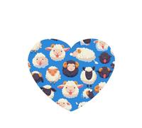 YYHWHJDE Ambientadores para coche, diseño de lengua de oveja traviesa, con estampado de animales, en forma de corazón, paquete de seis unidades: tarjetas perfumadas colgantes para armario, baño,