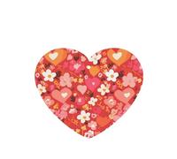 YYHWHJDE Ambientadores para el día de San Valentín con diseño de corazón rojo con estampado de flores en forma de corazón, paquete de seis tarjetas: tarjetas perfumadas colgantes para armario, baño,