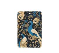 YYHWHJDE Ambientadores rectangulares con estampado de pavo real para coche, paquete de seis unidades: tarjetas perfumadas colgantes para armario, baño, decoración interior del coche