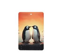 YYHWHJDE Ambientadores rectangulares con impresión de pingüinos para coche, paquete de seis unidades: tarjetas perfumadas colgantes para armario, baño, decoración interior de coche