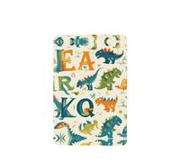 YYHWHJDE Ambientadores rectangulares de aprendizaje con estampado de dinosaurios para coche, paquete de seis tarjetas perfumadas colgantes para armario, baño, decoración interior de coche