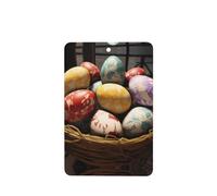 YYHWHJDE Ambientadores rectangulares de huevos de Pascua, paquete de seis tarjetas aromáticas: tarjetas perfumadas colgantes para armario, baño, decoración interior del coche