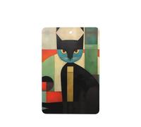 YYHWHJDE Ambientadores rectangulares de mediados de siglo para coche, diseño de gatos, paquete de seis tarjetas perfumadas para colgar en el armario, baño, decoración interior del coche
