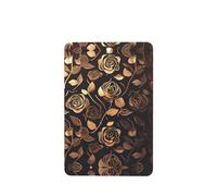 YYHWHJDE Ambientadores rectangulares de metal con estampado de rosas para coche, paquete de seis unidades: tarjetas perfumadas colgantes para armario, baño, decoración interior del coche