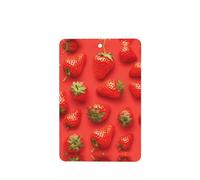 YYHWHJDE Ambientadores rectangulares para coche, con estampado de fresas rojas, paquete de seis unidades: tarjetas perfumadas colgantes para armario, baño, decoración interior de coche
