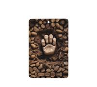 YYHWHJDE Ambientadores rectangulares para coche, con impresión de huesos, patas, paquete de seis unidades: tarjetas perfumadas colgantes para armario, baño, decoración interior de coche