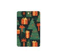 YYHWHJDE Ambientadores rectangulares para coche, diseño de árboles de Navidad, paquete de seis unidades: tarjetas perfumadas colgantes para armario, baño, decoración interior de coche
