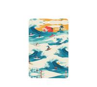 YYHWHJDE Ambientadores rectangulares para coche, diseño de atardecer, surf, mar, surf, paisaje marino, paquete de seis tarjetas: tarjetas perfumadas colgantes para armario, baño, decoración interior