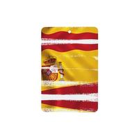 YYHWHJDE Ambientadores rectangulares para coche, diseño de bandera de España, paquete de seis tarjetas perfumadas para colgar en el armario, baño, decoración interior del coche