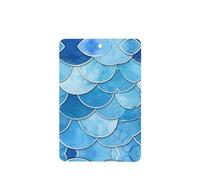 YYHWHJDE Ambientadores rectangulares para coche, diseño de escamas de sirena, paquete de seis unidades: tarjetas perfumadas colgantes para armario, baño, decoración interior de coche