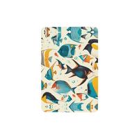 YYHWHJDE Ambientadores rectangulares para coche, diseño de peces marinos tropicales, paquete de seis tarjetas: tarjetas perfumadas colgantes para armario, baño, decoración interior de coche