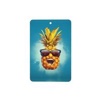 YYHWHJDE Ambientadores rectangulares para coche, diseño de piña psicológica, paquete de seis tarjetas perfumadas para colgar en el armario, baño, decoración interior del coche
