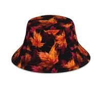 YYHWHJDE Autumn Maple is on fire - Sombrero reflectante para hombre y mujer, informal, para exteriores, color negro