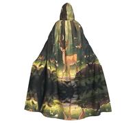 YYHWHJDE Bambi Prints - Capa con capucha de Halloween para hombre y mujer, para juegos de rol
