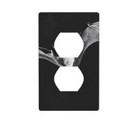 YYHWHJDE Bats in The Sky Picture - Panel de pared de doble enchufe eléctrico es resistente a los golpes y duradero, 4.5 x 2.75 pulgadas