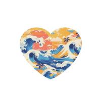 YYHWHJDE Beach Maui Hawaii - Ambientadores de coche con diseño de olas de mar, nubes, impresión en forma de corazón, paquete de seis, tarjetas perfumadas colgantes para armario, baño, decoración