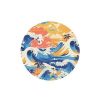 YYHWHJDE Beach Maui Hawaii - Ambientadores para coche, diseño de olas de mar, nubes, impresión redonda, paquete de seis, tarjetas perfumadas colgantes para armario, baño, decoración interior del coche