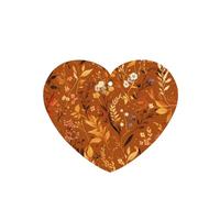 YYHWHJDE Beauty Burnt Orange - Ambientadores de coche con forma de corazón con impresión naranja quemada, paquete de seis tarjetas perfumadas para colgar en el armario, baño, decoración interior del