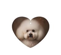 YYHWHJDE bichon frise - Ambientadores de coche en forma de corazón con impresión de perro, paquete de seis tarjetas perfumadas colgantes para armario, baño, decoración interior de coche