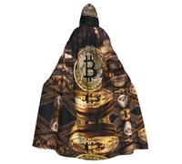 YYHWHJDE Bitcoin Picture - Chaqueta larga con capucha para adultos de Halloween adecuada para hombres y mujeres