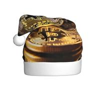 YYHWHJDE Bitcoin Prints - Gorro de Navidad para adultos, suave, ligero, para fiestas de vacaciones