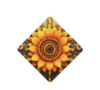 YYHWHJDE Blessed to be called Sunflower Printing - Ambientadores cuadrados para coche, paquete de seis tarjetas perfumadas para colgar en el armario, baño, decoración interior del coche