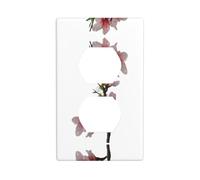 YYHWHJDE Blooming Peach Blossoms Picture - Panel de pared de doble enchufe eléctrico es resistente a roturas y duradero, 4.5 x 2.75 pulgadas