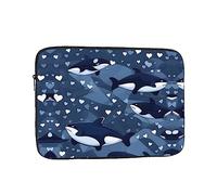 YYHWHJDE Blue Killer Whale Prints - Funda protectora portátil a prueba de golpes para laptop de 10 pulgadas, para hombres y mujeres, viajes de negocios y uso diario en la oficina