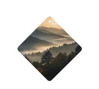 YYHWHJDE Blue Ridge Parkway Mountains - Ambientadores cuadrados para coche, paquete de 6 tarjetas perfumadas colgantes para armario, baño, decoración interior de coche