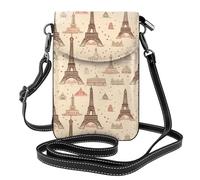 YYHWHJDE Bolso bandolera pequeño de piel para mujer, diseño de la Torre Eiffel de París, estilo vintage, impermeable y duradero