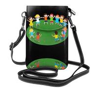 YYHWHJDE Bolso pequeño para teléfono celular, 19,3 x 12,4 cm, con diseño de The Friend Who Spins In Circles, funda cruzada de piel con solapa para mujer, perfecta para caminar, acampar, color negro